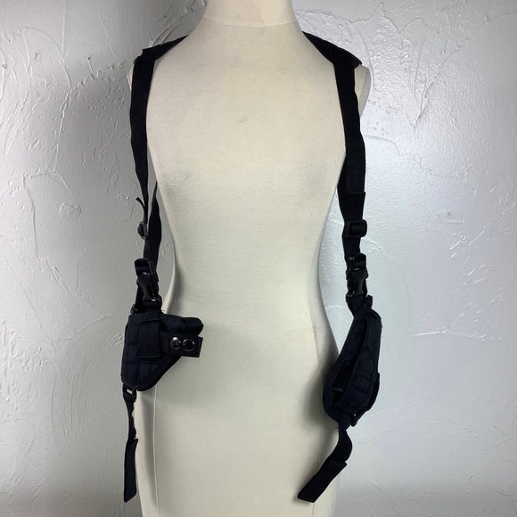 Unbranded Other - Tactical Shoulder Holster black canvas / Nylon adjustable Unisex OSFM EUC
